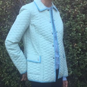 NWT Sigrid Olsen Sport herbal green quilted jacket